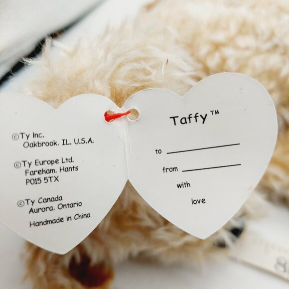 Ty Classic Taffy Terrier Puppy Dog Plush 9” Floppy Stuffed Animal 1997 Brown - Picture 8 of 8